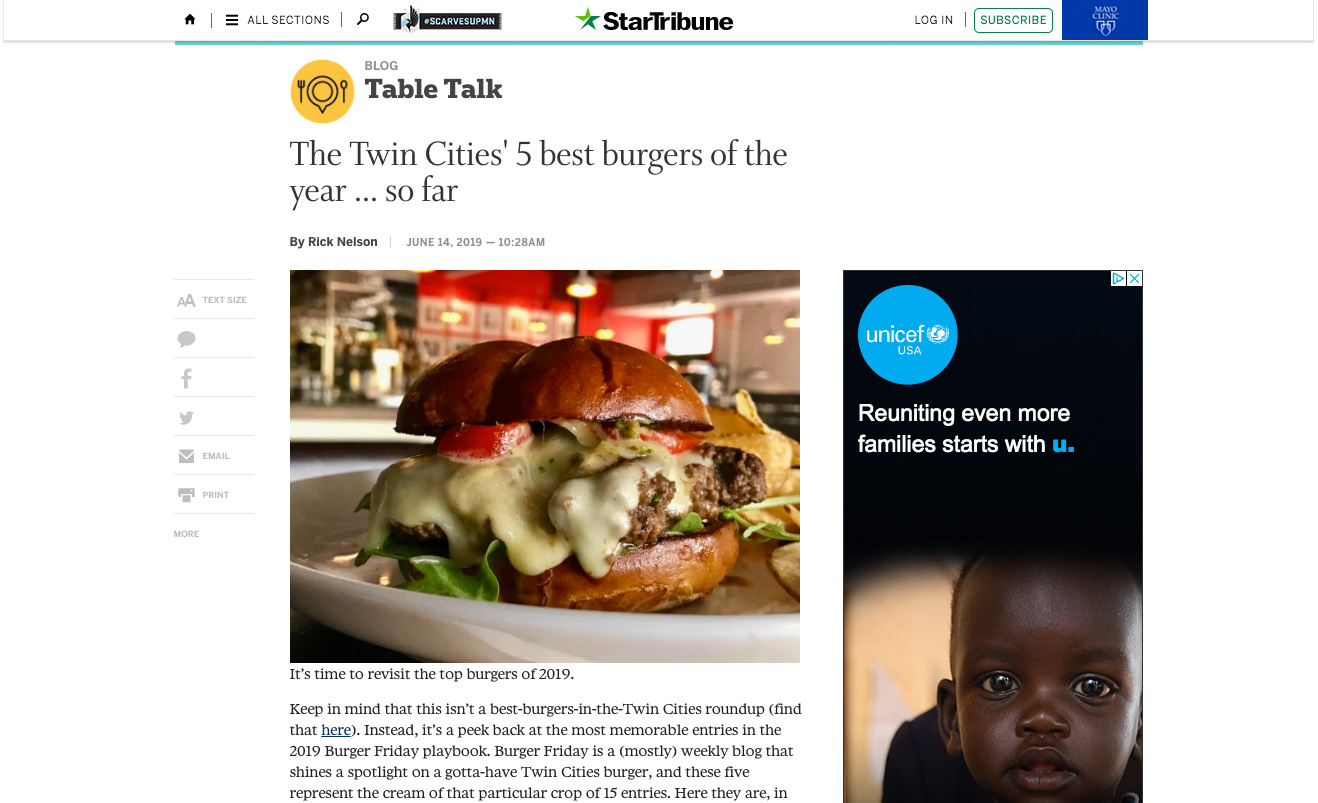 The Twin Cities' 5 best burgers of the year ... so far