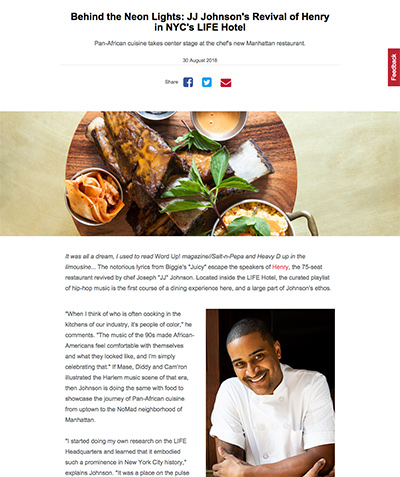 Michelen: Behind the Neon Lights: JJ Johnson's Revival of Henry in NYC's LIFE Hotel