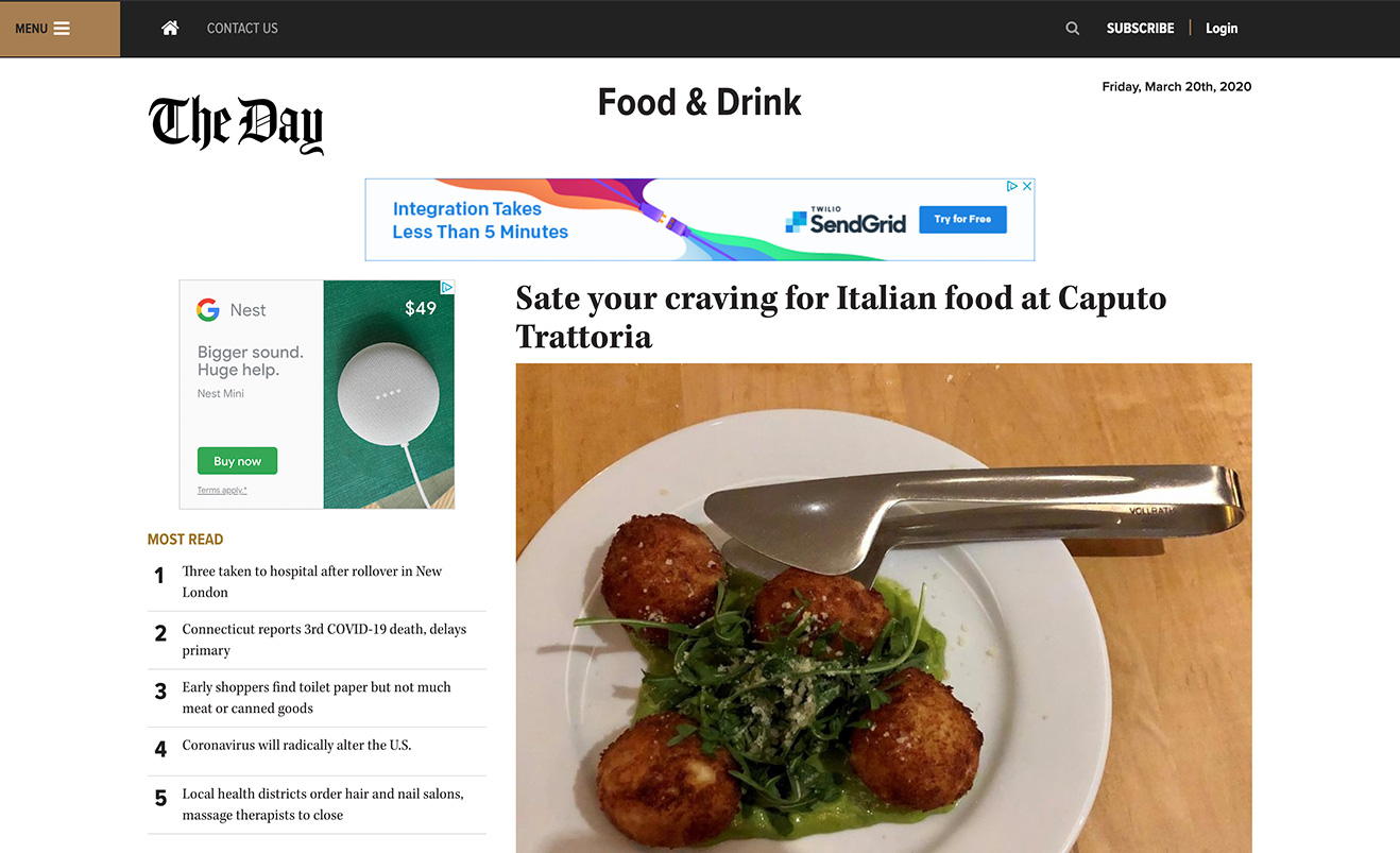 Sate your craving for Italian food at Caputo Trattoria