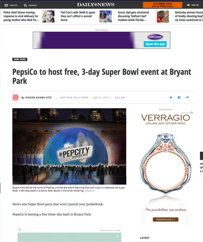 Pepsi Super Bowl Event