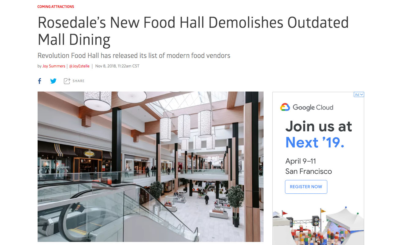 Rosedale’s New Food Hall Demolishes Outdated Mall Dining