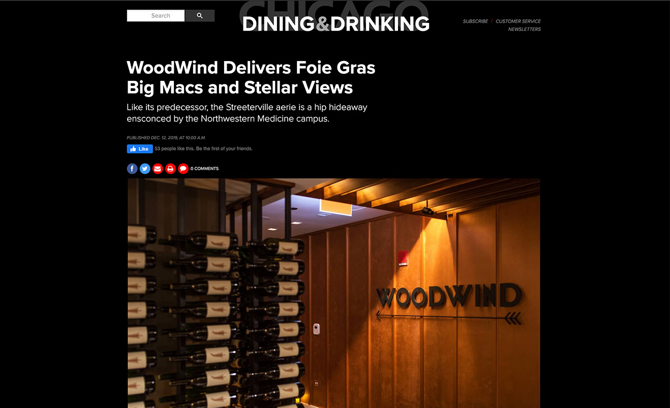 WoodWind Delivers Foie Gras Big Macs and Stellar Views