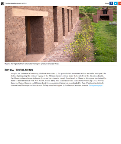 The Best New Restaurants of 2018